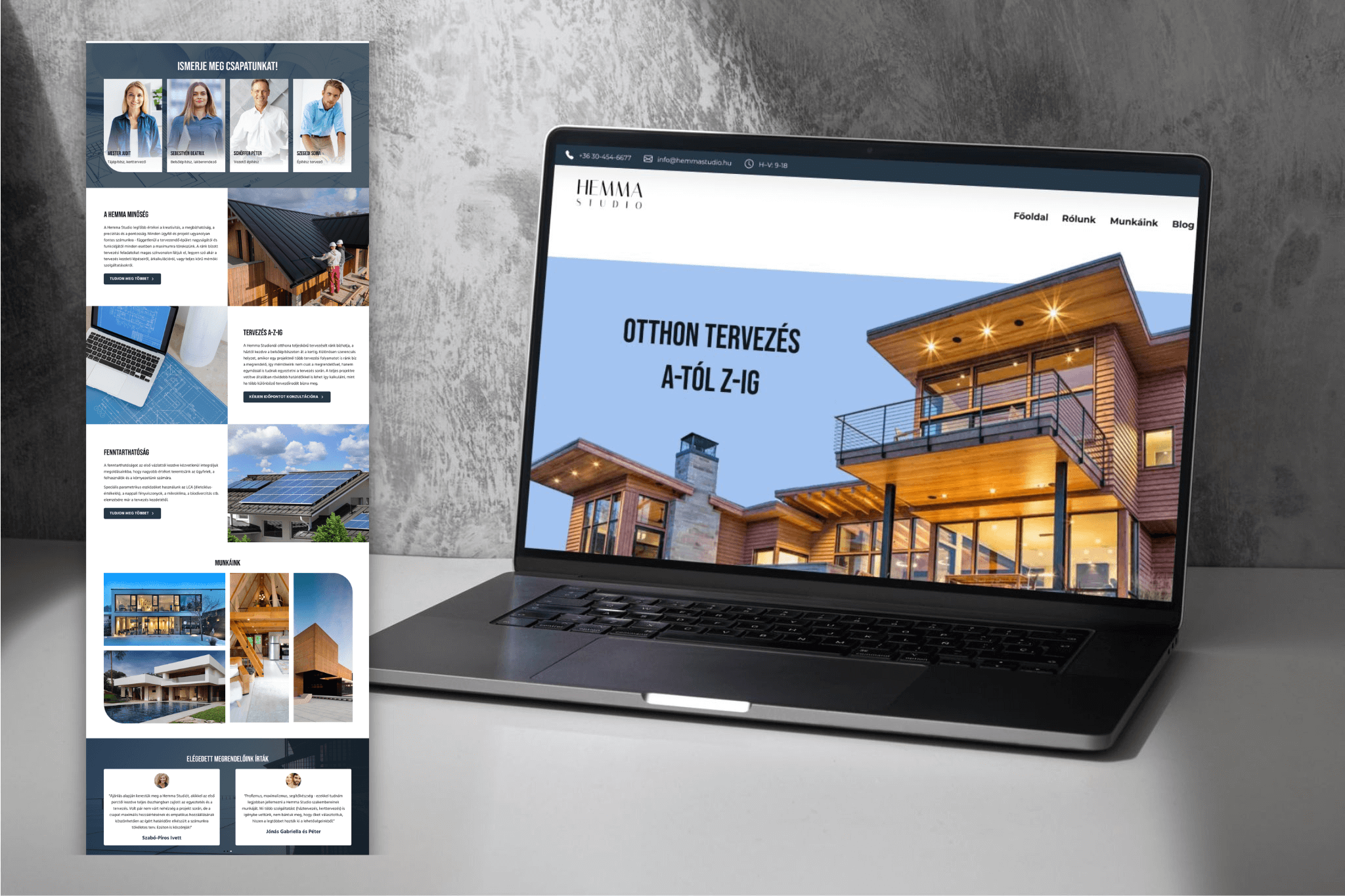 Hemma Studio - Építész weboldal